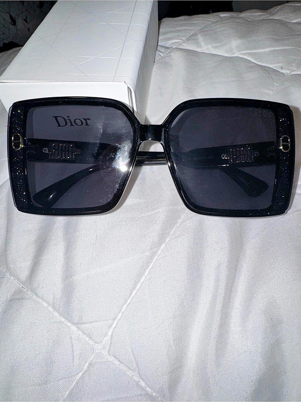 Dior Black Oversized Square Sunglasses Like New